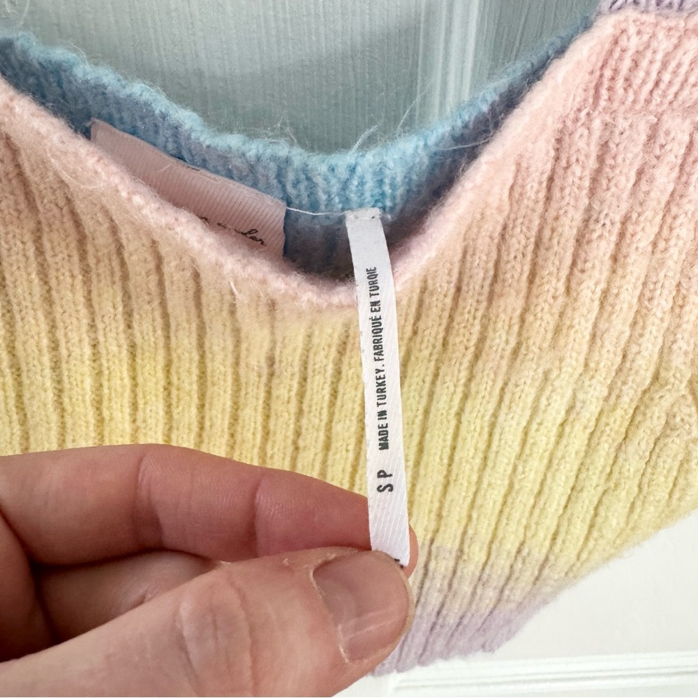 Urban Outfitters Out From Under Pastel Ribbed Knit Crop Top SMALL - Picture 3 of 4